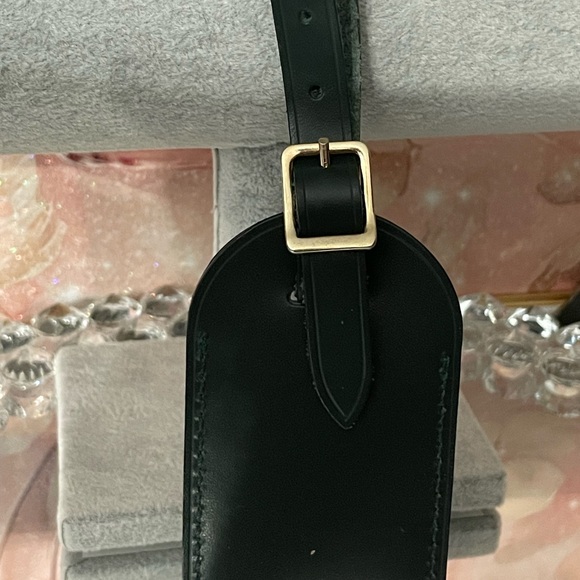RARE Louis Vuitton dark green Leather Luggage Tag excellent condition - Picture 6 of 6